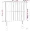 Galvūgalis su LED, tamsiai pilkas, 93x16x118/128cm, audinys
