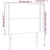 Galvūgalis su LED, tamsiai pilkas, 93x16x118/128cm, audinys