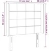 Galvūgalis su LED, tamsiai pilkas, 93x16x118/128cm, audinys