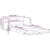 Grindų sofa-lova, 2-1, raudonojo vyno, 122x204x55cm, aksomas