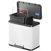 Hailo Šiukšliadėžė su pedalu Oko Duo Plus, balta, 17l+9l, L dydžio