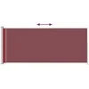 Ištraukiama šoninė kiemo pertvara, raudonos spalvos, 180x500cm