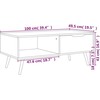 Kavos staliukas, baltas, 100x49,5x43cm, apdirbta mediena