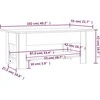 Kavos staliukas, betono pilkas, 102x55x42cm, apdirbta mediena