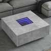 Kavos staliukas su Infinity LED, betono, 100x100x40cm