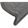 Kilimėliai laiptams, 15vnt., tamsiai pilkos spalvos, 56x17x3cm