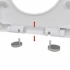 Klozeto sėdynė su Soft Close mechanizmu, kvadrato formos, balta