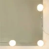 Kosmetinio staliuko su LED komplektas, juodas, apdirbta mediena