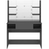Kosmetinis staliukas su LED, pilkas, 100x40x135cm, MDF