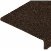 Laiptų kilimėliai, 15vnt., rudi, 65x21x4cm, perforuoti adatomis