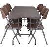 Lauko baldų komplektas Poland RATTAN maitinimo rinkinys 180 cm stalas + 6 kėdės