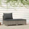 Lauko baldų komplektas Sodo komplektas su pagalvėlėmis, 2 dalių, pilkas, poliratanas