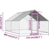 Lauko narvas viščiukams, 2,75x4x1,92m, galvanizuotas plienas