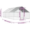Lauko narvas viščiukams, 2,75x6x1,92 m, galvanizuotas plienas