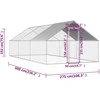 Lauko narvas viščiukams, 2,75x8x1,92 m, galvanizuotas plienas