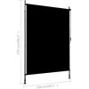 Lauko roletas, antracito spalvos, 150x270cm