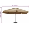 Sodo skėtis nuo saulės su aliuminio stulpu, taupe, 600cm