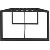 Lauko valgomojo stalas, antracito, 120x60x66cm, aliuminis