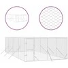 Lauko voljeras šunims, sidabrinis, 4x8x2m, plienas