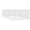 Lauko voljeras šunims, sidabrinis, 4x8x2m, plienas