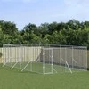 Lauko voljeras šunims, sidabrinis, 4x8x2m, plienas