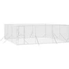 Lauko voljeras šunims, sidabrinis, 6x6x2m, plienas