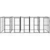 Lauko voljeras šunims su stogu, plienas, 12,1m²