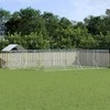 Lauko voljeras šunims su stogu, sidabrinis, 10x6x2,5m, plienas