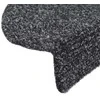 Lipnūs laiptų kilimėliai, 10vnt., tamsiai pilki, 65x21x4cm