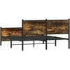 Lovos rėmas be čiužinio, dūminio ąžuolo, 160x200cm, metalas