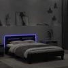 Lova Lovos rėmas su galvūgaliu ir LED, juodos spalvos, 120x190cm