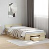 Lovos rėmas su stalčiumi, ąžuolo, 100x200cm, apdirbta mediena