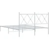 Lova Metalinis lovos rėmas su galvūgaliu, baltos spalvos, 135x190cm