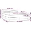Lova su spyruoklėmis/čiužiniu/LED, pilka, 180x200 cm, audinys