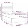 Lova su spyruoklėmis ir čiužiniu, juoda, 80x200cm, audinys