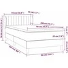 Lova su spyruoklėmis ir čiužiniu, mėlyna, 90x200 cm, audinys