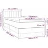Lova su spyruoklėmis ir čiužiniu, pilka, 100x200cm, audinys