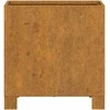 Lovelis su kojelėmis, rūdžių, 32x30x33cm, Corten plienas