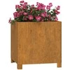Lovelis su kojelėmis, rūdžių, 42x40x43cm, Corten plienas