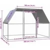 Narvas viščiukams, sidabrinis ir pilkas, 3x2x2m, plienas