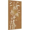 Nuotraukų rėmelis Sodo sienos dekoracija, 105x55cm, corten plienas, bambukas