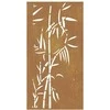 Nuotraukų rėmelis Sodo sienos dekoracija, 105x55cm, corten plienas, bambukas