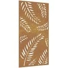 Nuotraukų rėmelis Sodo sienos dekoracija, 105x55cm, corten plienas, lapų dizaino