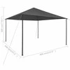 Pavėsinė, antracito spalvos, 4x4x3m, 180 g/m²