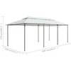 Pavėsinė, baltos spalvos, 600x298x270cm, 180g/m²