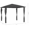 Pavėsinė su stulpų uždangalais, antracito, 3x3x2,6m, 160g/m²