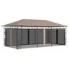Pavėsinė su tinkleliu nuo uodų, taupe spalvos, 6x3x2,73m