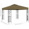 Pavėsinė, taupe spalvos, 3x3m, 180g/m²