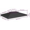 Pavėsinės uždangalas, 2 pakopų, juodas, 4x3m, 310 g/m²