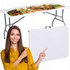 Bipohome RICO maitinimo stalas, sulankstomas dėkle 152 cm, baltas